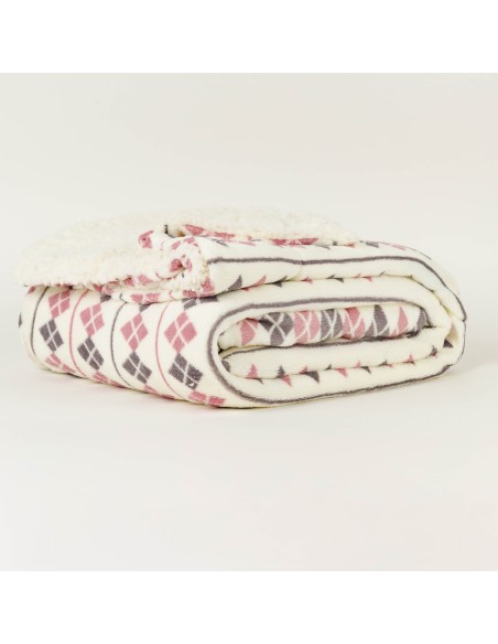 Manta sherpa Casimira malva