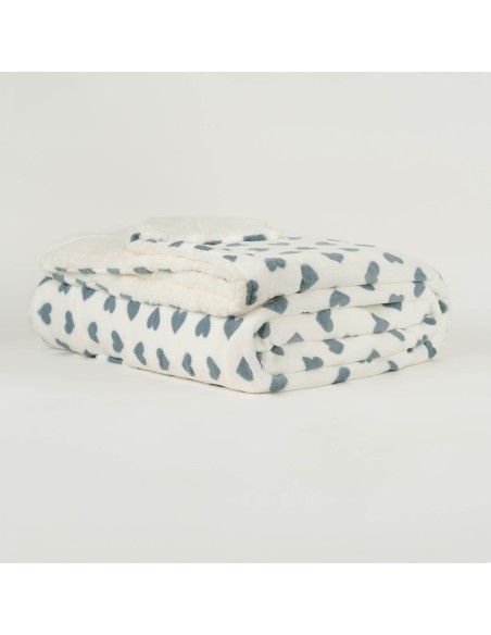 Manta sherpa Praga azul