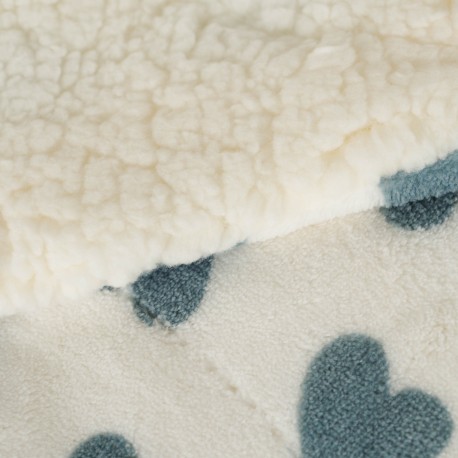 Manta sherpa Praga azul