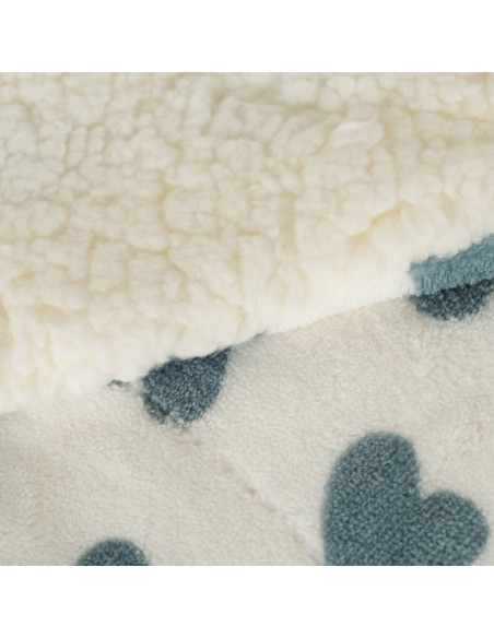 Manta sherpa Praga azul