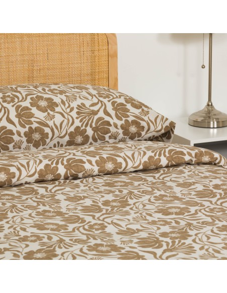 Funda nórdica algodón Alexis topo