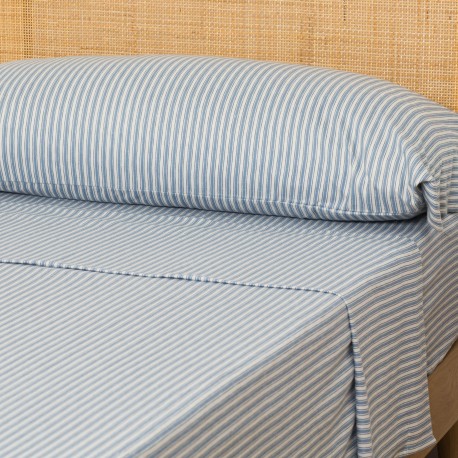 Juego de sábanas franela Raya Ferdinand azul