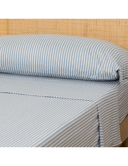 Juego de sábanas franela Raya Ferdinand azul