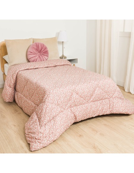 Edredón estampado Dorotea rosa