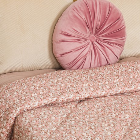 Edredón estampado Dorotea rosa