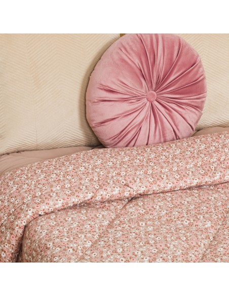 Edredón estampado Dorotea rosa