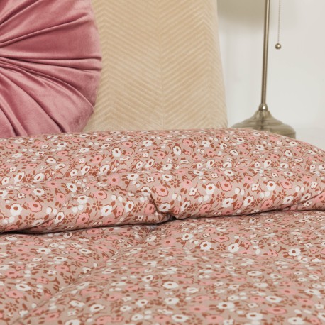 Edredón estampado Dorotea rosa