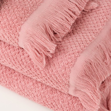 Toalla flecos rizo nido lisa 550gr
