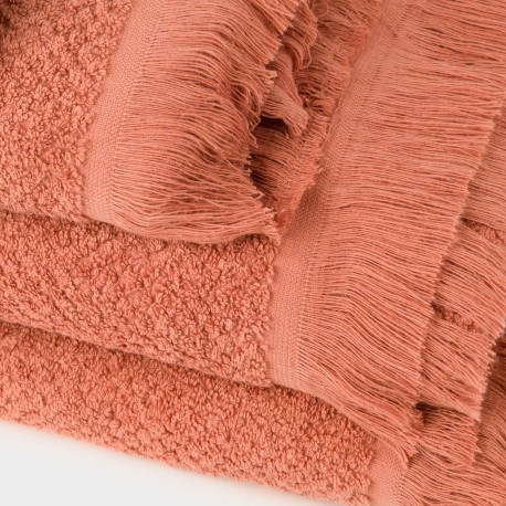 Toalla flecos rizo nido lisa 550gr