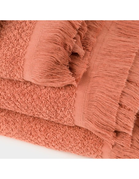 Toalla flecos rizo nido lisa 550gr