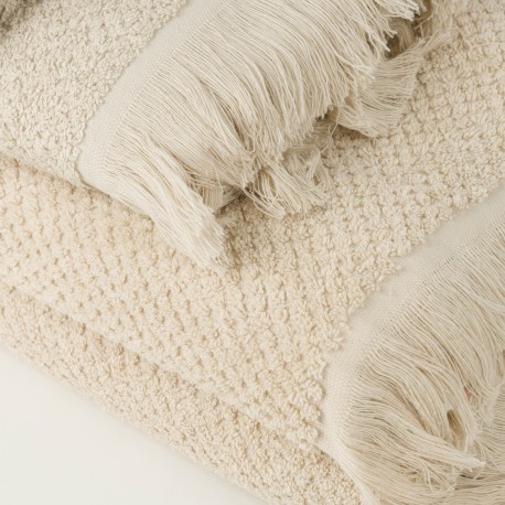 Toalla flecos rizo nido lisa 550gr