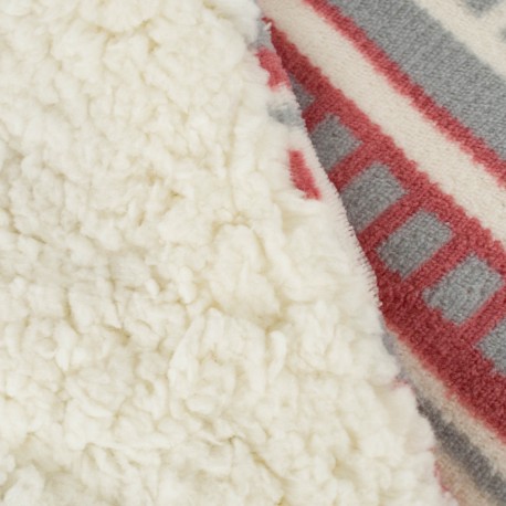 Manta sherpa Giulia malva rosa