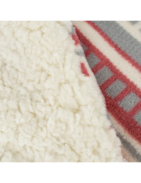 Manta sherpa Giulia malva rosa