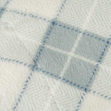 Manta sherpa Cuadro Guima indigo