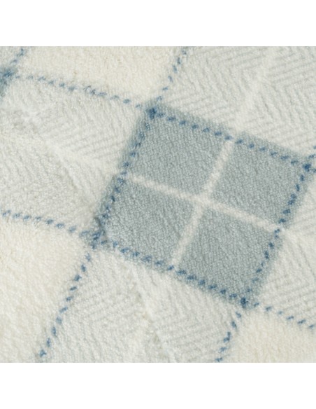 Manta sherpa Cuadro Guima indigo