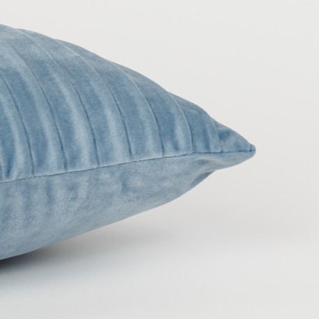 Cojín cuadrante New Cuadros terciopelo liso 50x50 - funda + relleno