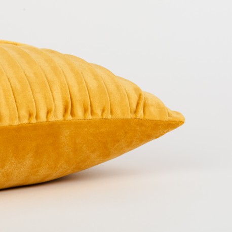 Cojín cuadrante New Cuadros terciopelo liso 50x50 - funda + relleno