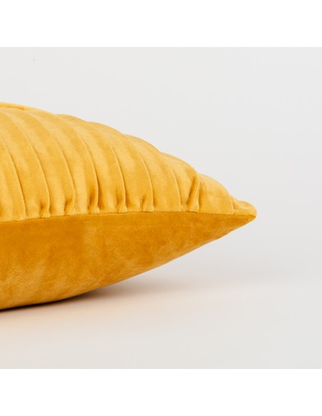 Cojín cuadrante New Cuadros terciopelo liso 50x50 - funda + relleno