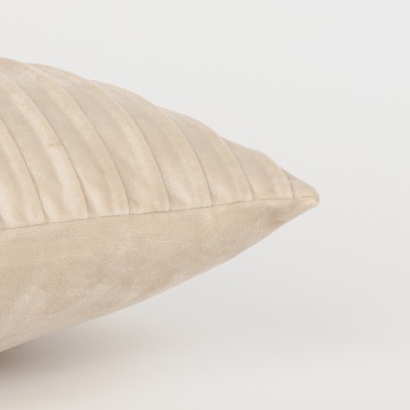 Cojín cuadrante New Cuadros terciopelo liso 50x50 - funda + relleno