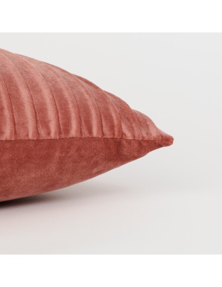 Cojín cuadrante New Cuadros terciopelo liso 50x50 - funda + relleno