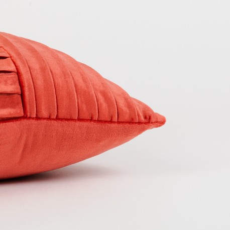 Cojín cuadrante New Cuadros terciopelo liso 50x50 - funda + relleno