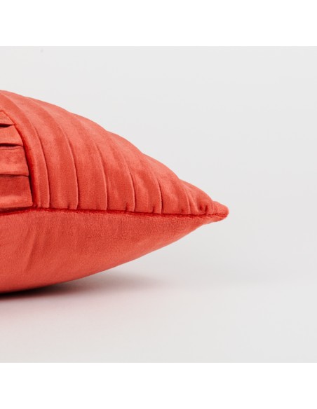 Cojín cuadrante New Cuadros terciopelo liso 50x50 - funda + relleno