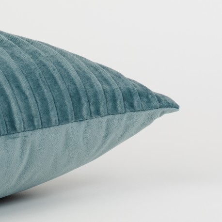 Cojín cuadrante New Cuadros terciopelo liso 50x50 - funda + relleno