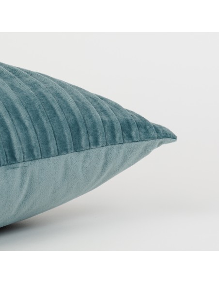 Cojín cuadrante New Cuadros terciopelo liso 50x50 - funda + relleno