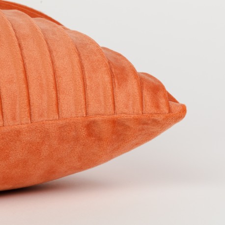 Cojín cuadrante New Cuadros terciopelo liso 50x50 - funda + relleno