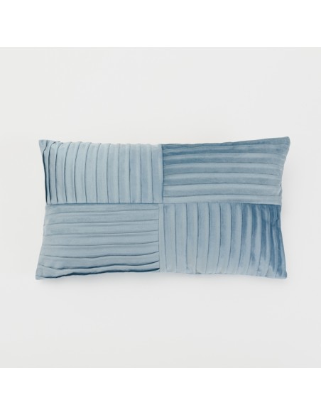 Cojín rectangular 30x50 New Cuadros terciopelo liso - funda + relleno