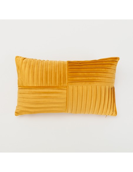 Cojín rectangular 30x50 New Cuadros terciopelo liso - funda + relleno