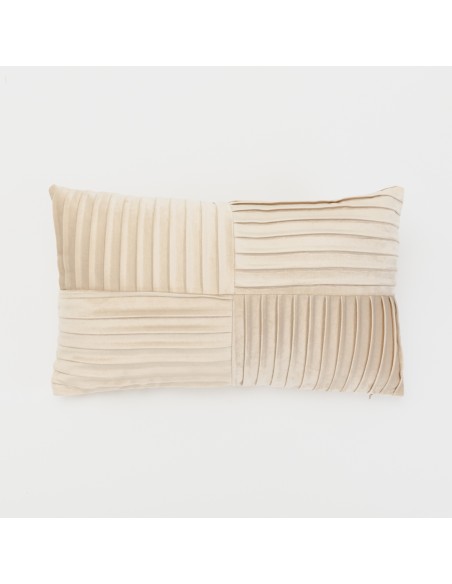 Cojín rectangular 30x50 New Cuadros terciopelo liso - funda + relleno