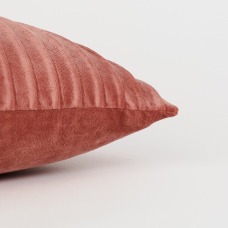 Cojín rectangular 30x50 New Cuadros terciopelo liso - funda + relleno