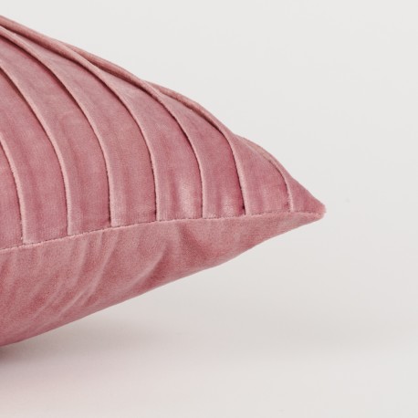 Cojín rectangular 30x50 New Cuadros terciopelo liso - funda + relleno