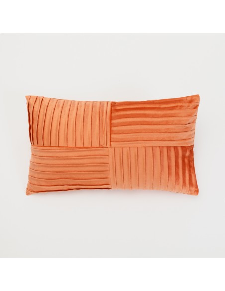 Cojín rectangular 30x50 New Cuadros terciopelo liso - funda + relleno