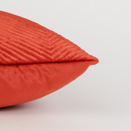Cojín cuadrante New Hungria terciopelo liso 50x50 - funda + relleno