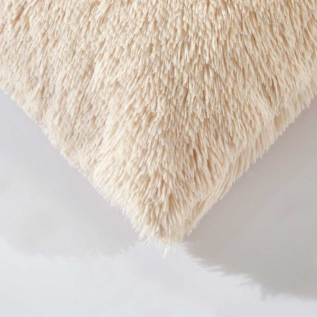 Cojín de pelo Chin liso 45x45 - funda + relleno