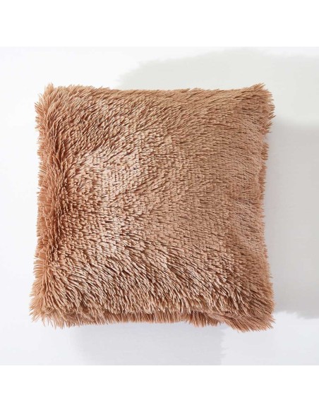 Cojín de pelo Chin liso 45x45 - funda + relleno