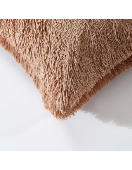 Cojín de pelo Chin liso 45x45 - funda + relleno