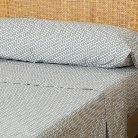 Juego de sábanas algodón Dune indigo