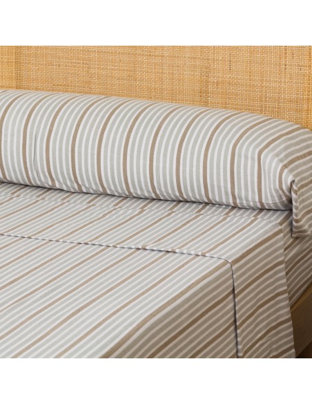 Juego de sábanas franela Raya Guti gris