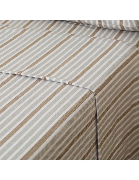 Juego de sábanas franela Raya Guti gris