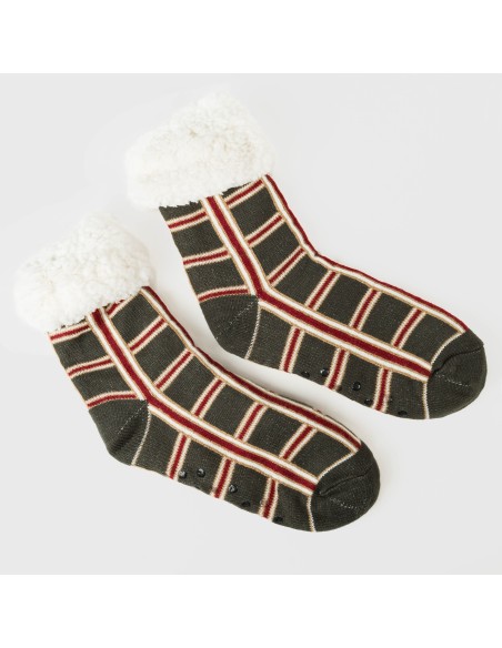 Calcetines hombre Cuadro Nelby verde caceria