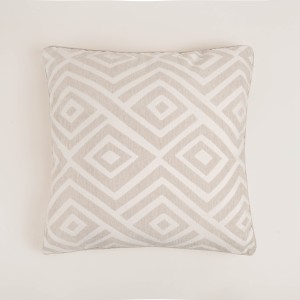 Cojín jacquard chenilla Feria perla - funda + relleno