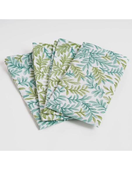 Set 4 servilletas Zafra verde