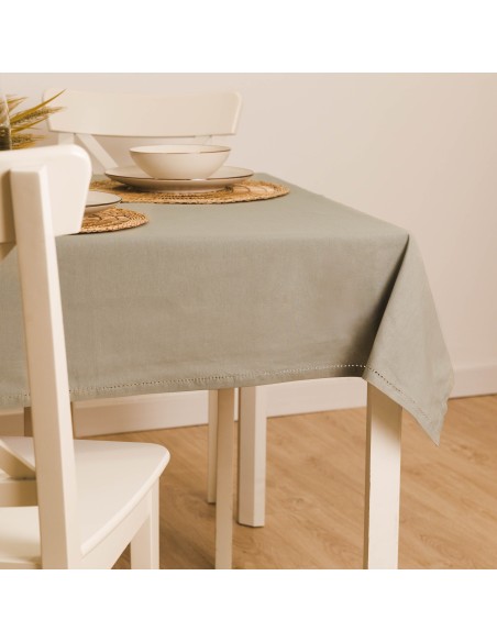 Mantel antimanchas algodón liso