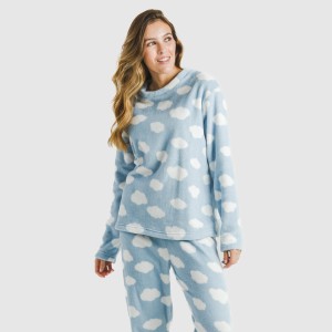 Pijama coral Nubecita celeste 2