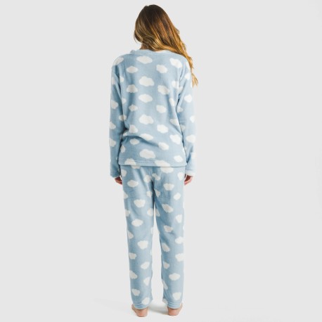 Pijama coral Nubecita celeste