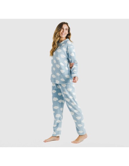 Pijama coral Nubecita celeste