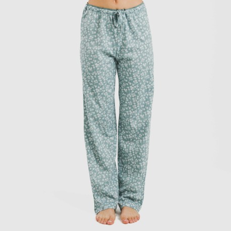 Pijama largo algodón Oniris indigo